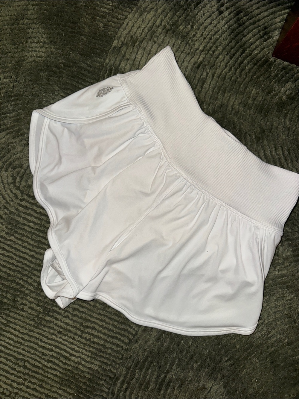 Free People Movement Women's White Athletic Skort Shorts - Elastic Waist